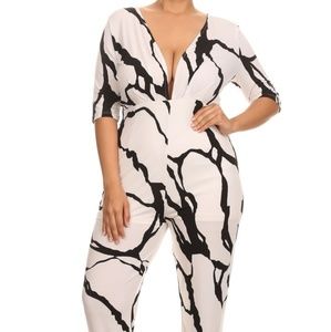 Marble Design Jumpsuit